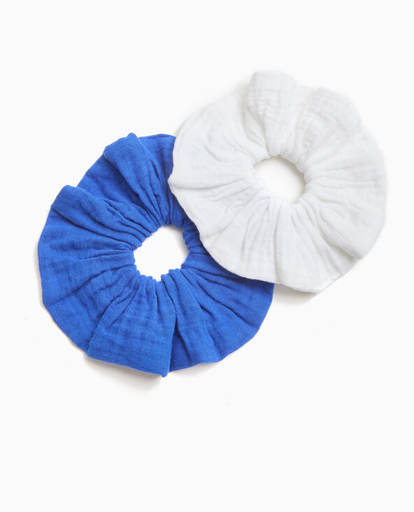 Lot de 2 chouchous en gaze de coton bleu marine - Pimkie