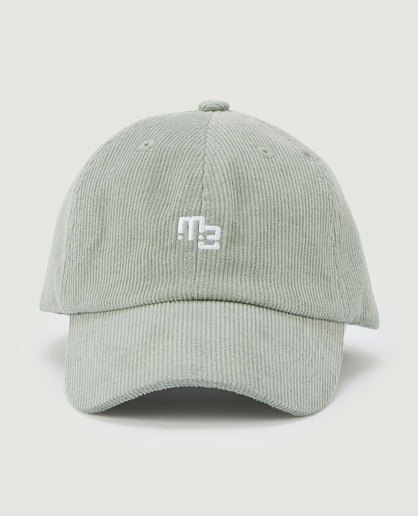 Casquette en velours brodée gris clair - Pimkie