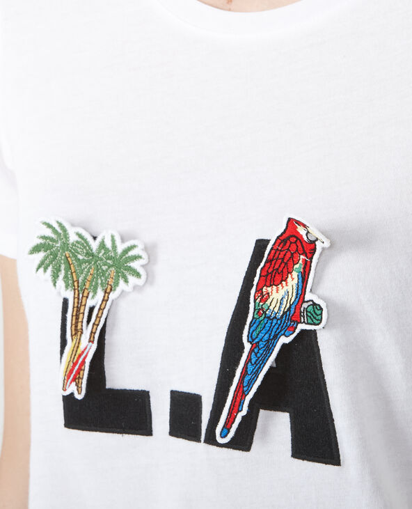 T-shirt "L.A" à scratch blanc - Pimkie