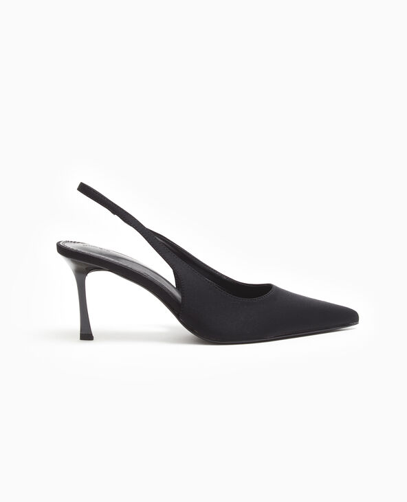 Escarpins bout pointu talon ouvert noir - Pimkie