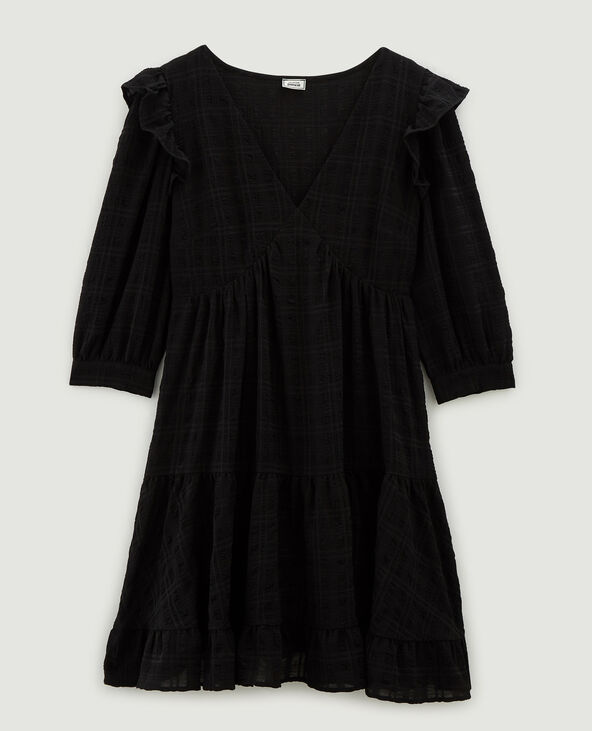 Robe fluide volantée noir - Pimkie