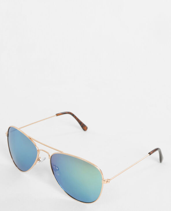 Lunettes de soleil aviateur doré - Pimkie