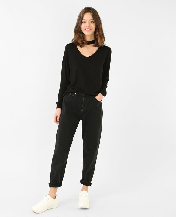 Pull fin col choker noir - Pimkie