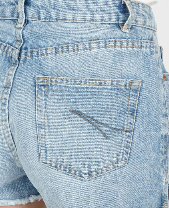 Short en jean taille haute bleu - Pimkie