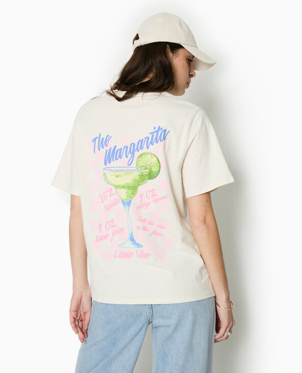 T-shirt oversize print MARGARITA blanc - Pimkie