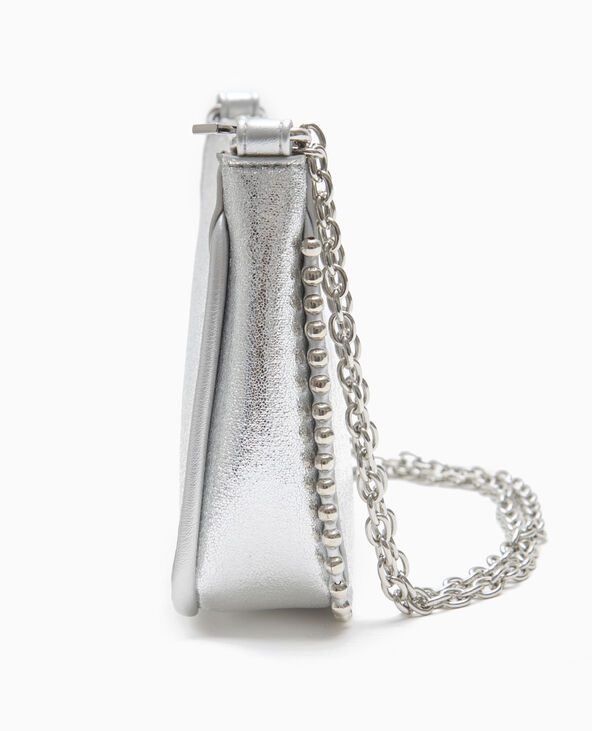 Sac pochette avec bandoulière chaine argenté - Pimkie