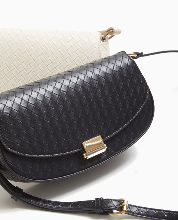 Sac boxy effet tressé noir - Pimkie