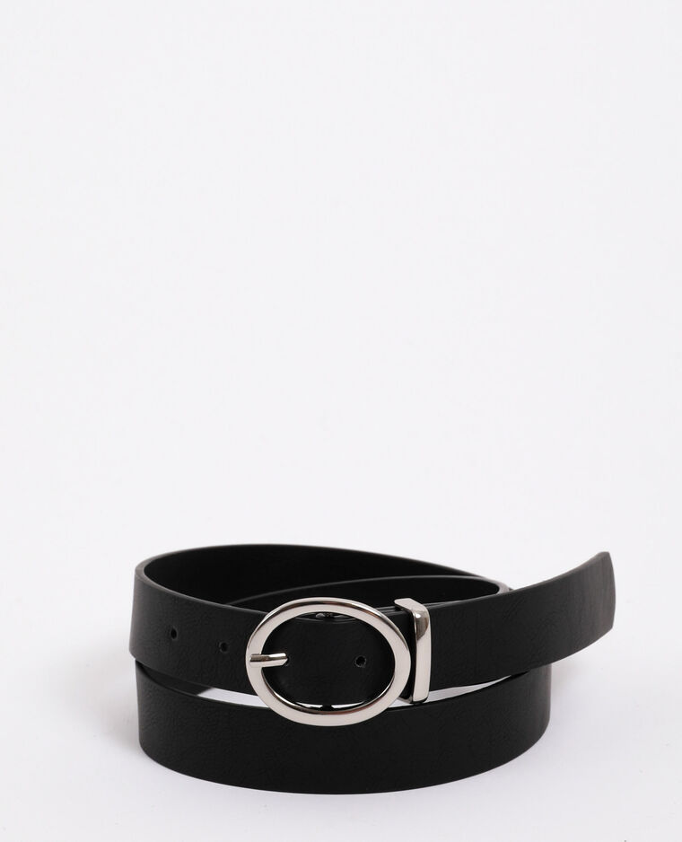 Ceinture en simili cuir noir - Pimkie