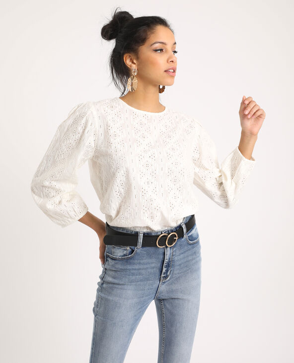 Blouse brodée blanc - Pimkie