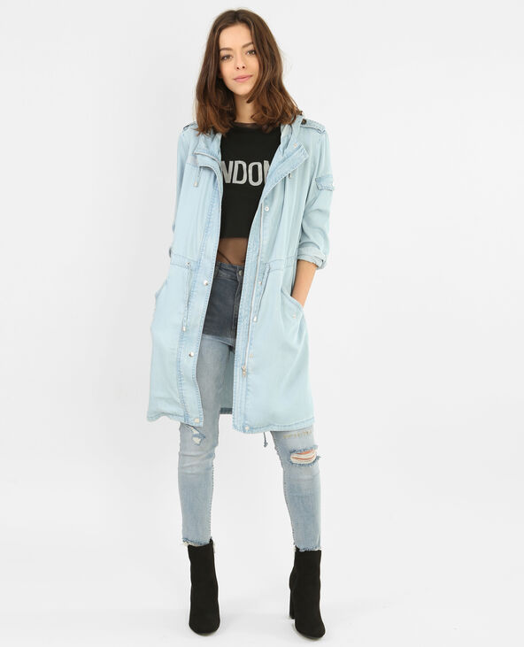 Saharienne fluide Jean bleached - Pimkie