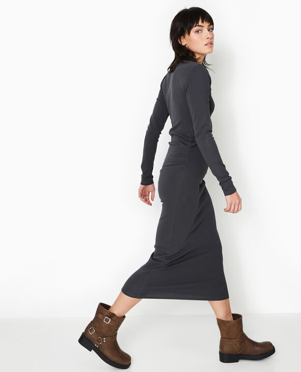 Robe longue moulante avec fronces c t s