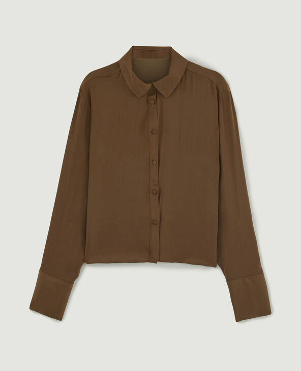 Chemise fluide marron - Pimkie