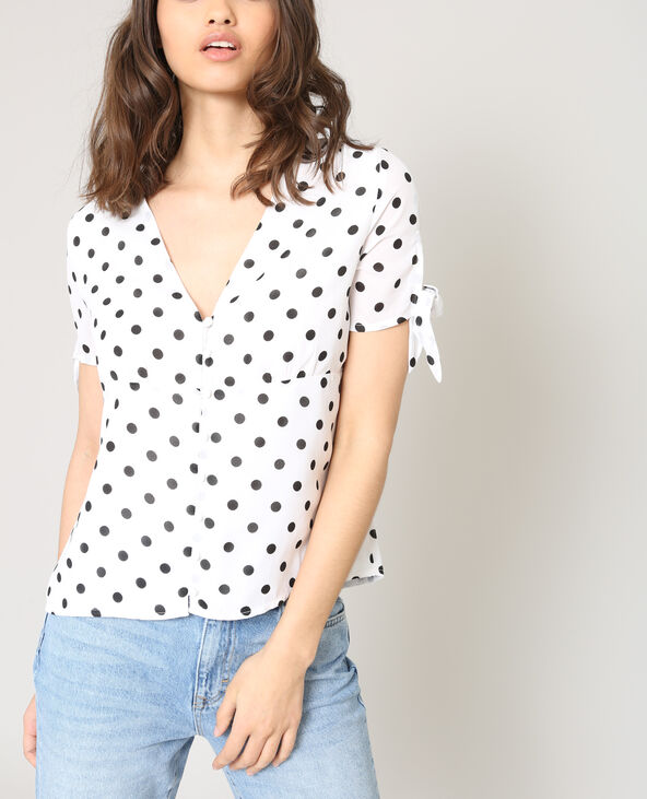 Blouse à pois blanc - Pimkie