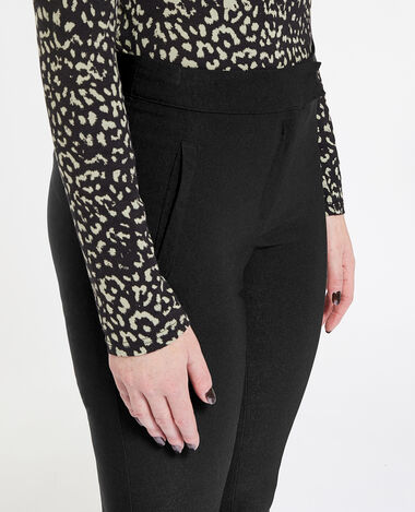 Pantalon flare en tissu stretch noir - Pimkie