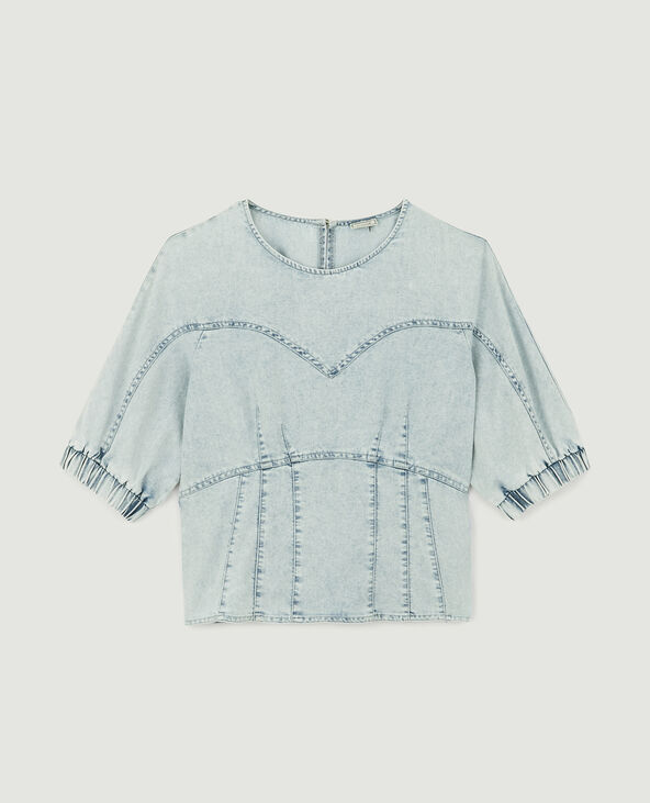 Top en jean bleu clair - Pimkie