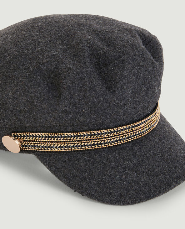 Casquette de marin avec galon gris foncé - Pimkie