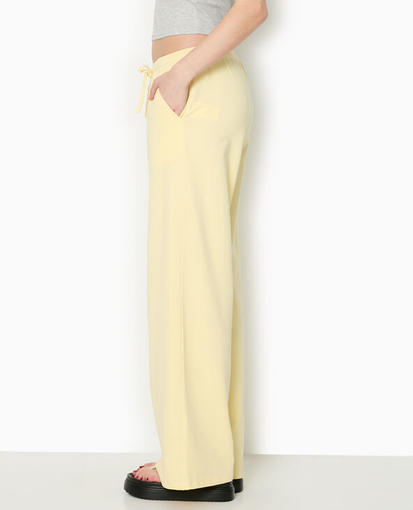 Pantalon molleton droit Jaune pâle - Pimkie