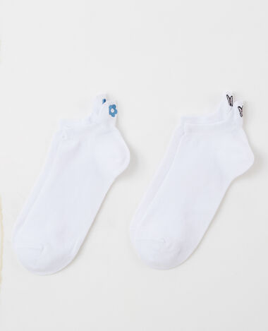 Lot de 2 paires de chaussettes basses blanc - Pimkie