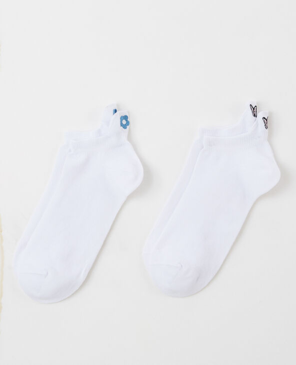 Lot de 2 paires de chaussettes basses blanc - Pimkie