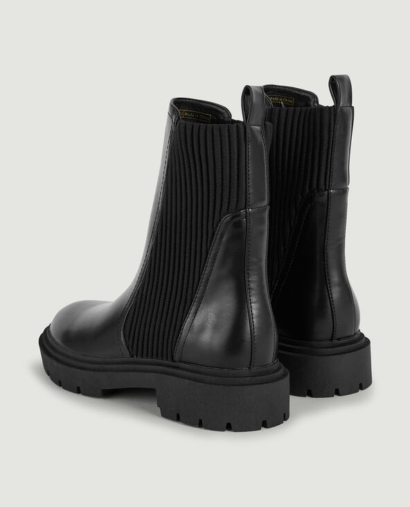 Boots semelles crantées noir - Pimkie