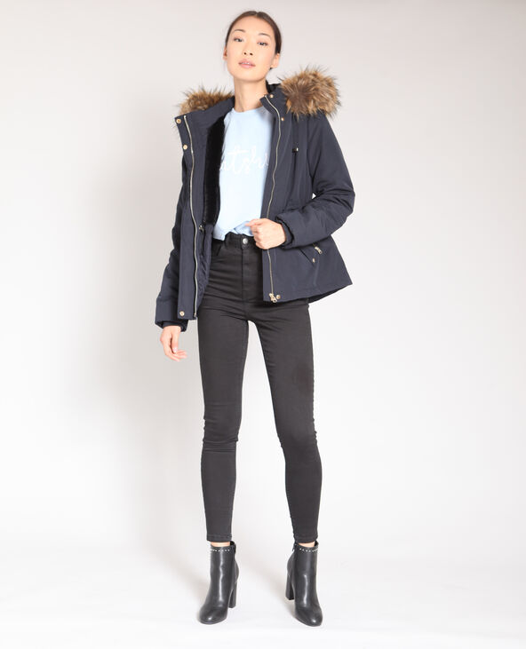 Parka à capuche noir - Pimkie