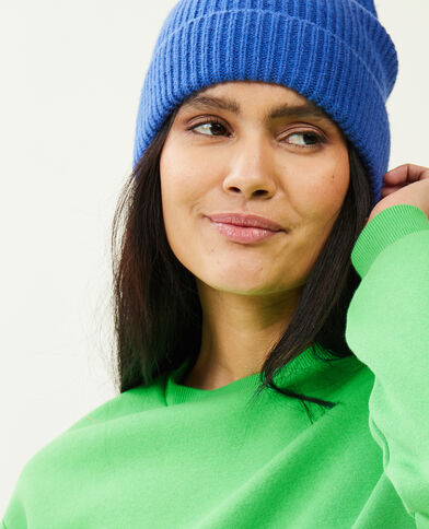 Sweat court col rond vert - Pimkie