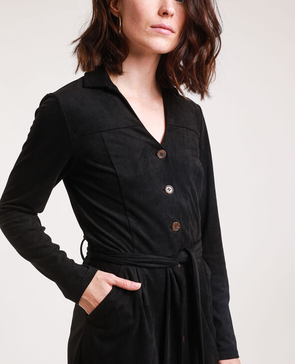 Robe chemise suedine