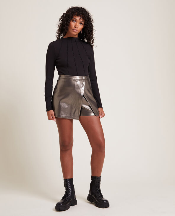 Jupe cuir argent cheap