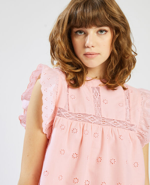 Haut en dentelle orange - Pimkie