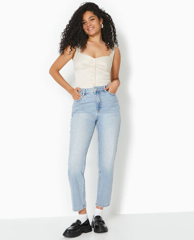 Jean Mom Taille Haute Boyfriend Loose Pimkie