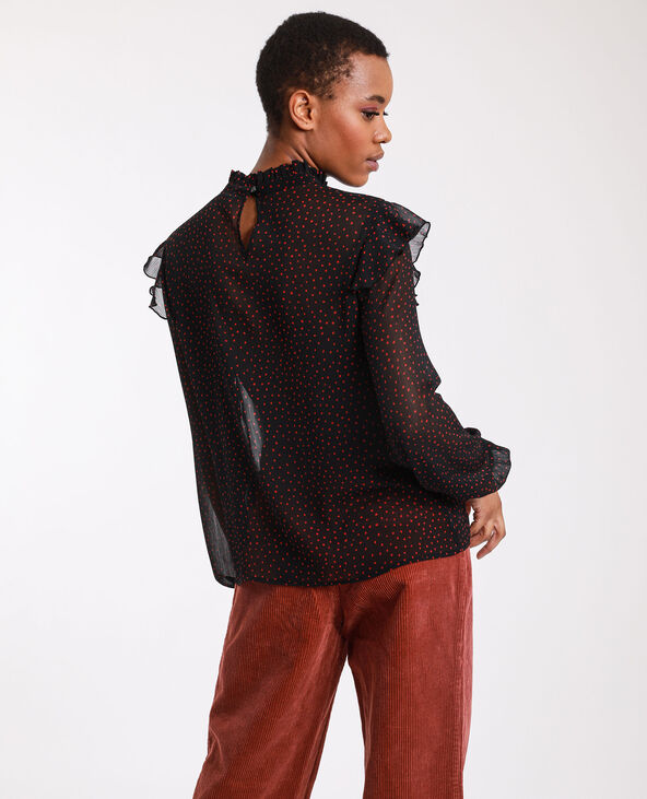 Blouse à pois noir - Pimkie