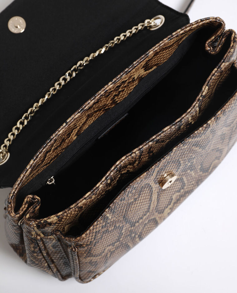 Sac moyen python beige ficelle - Pimkie