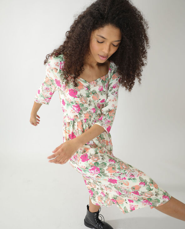 Robe fleurie jaune - Pimkie