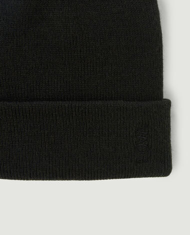 Bonnet avec revers noir - Pimkie