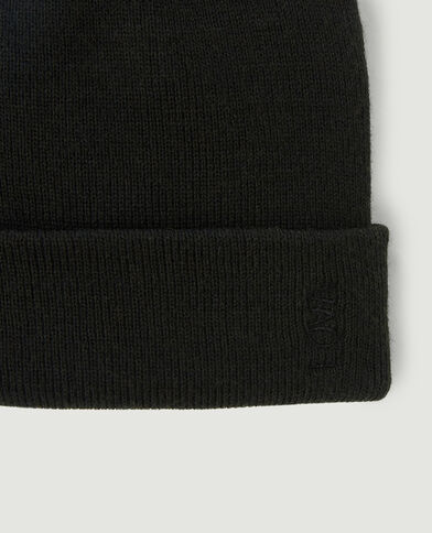 Bonnet avec revers noir - Pimkie