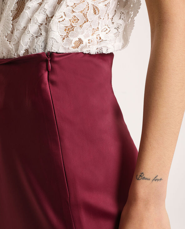 Jupe midi satinée rose - Pimkie