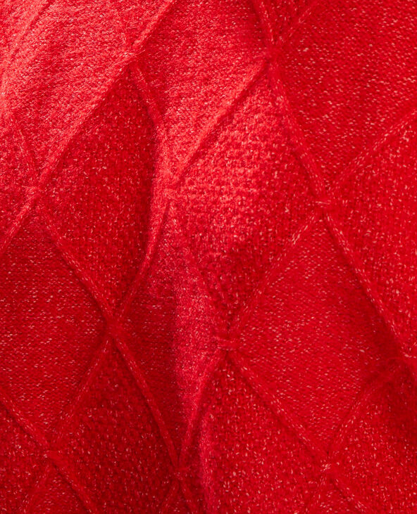 Pull maille fantaisie rouge - Pimkie