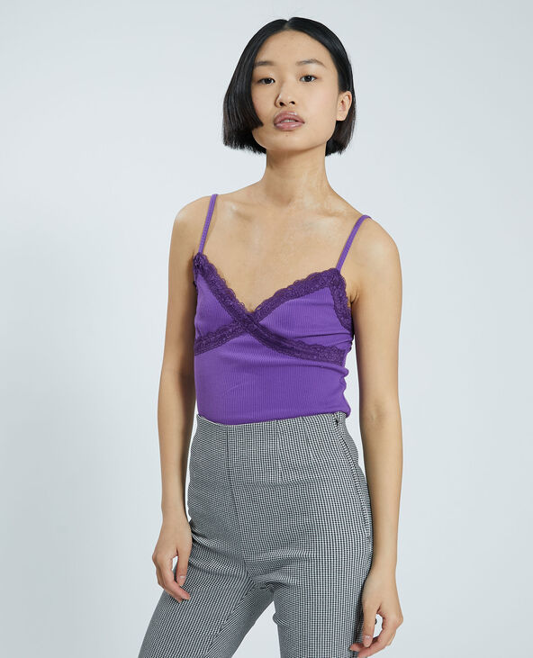Top dentelle violet - Pimkie