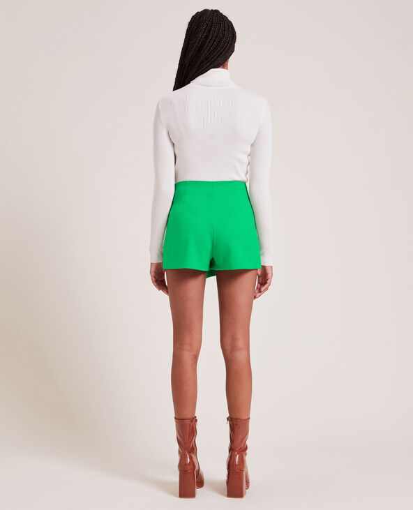 Jupe-short avec boucle métallique vert - Pimkie