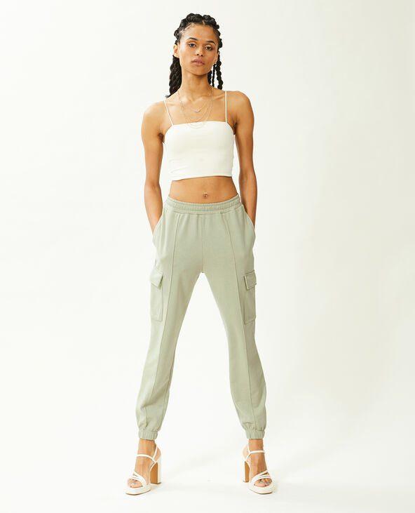 Pantalon de jogging cargo vert de gris - Pimkie