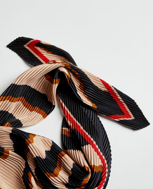 Foulard plissé permanent noir - Pimkie