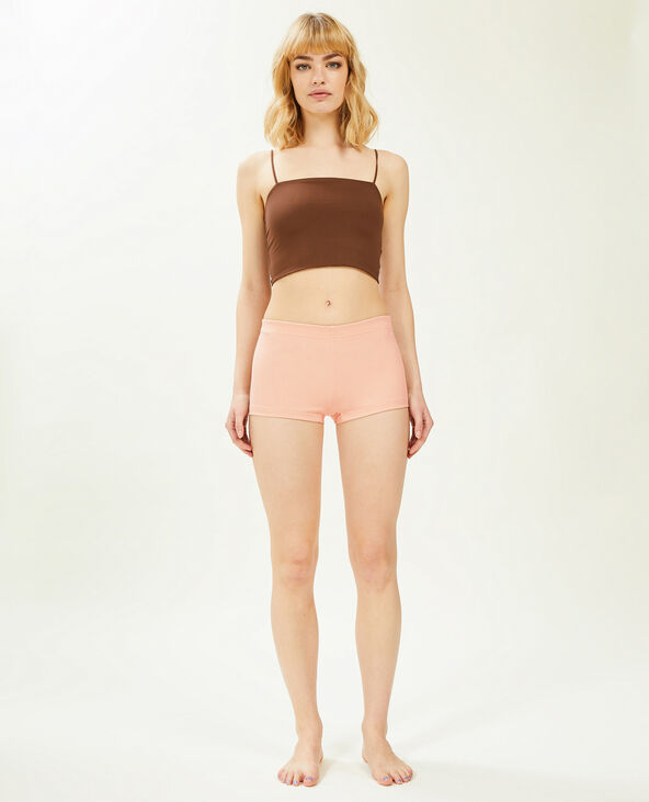 Shorty en maille extensible rose clair - Pimkie