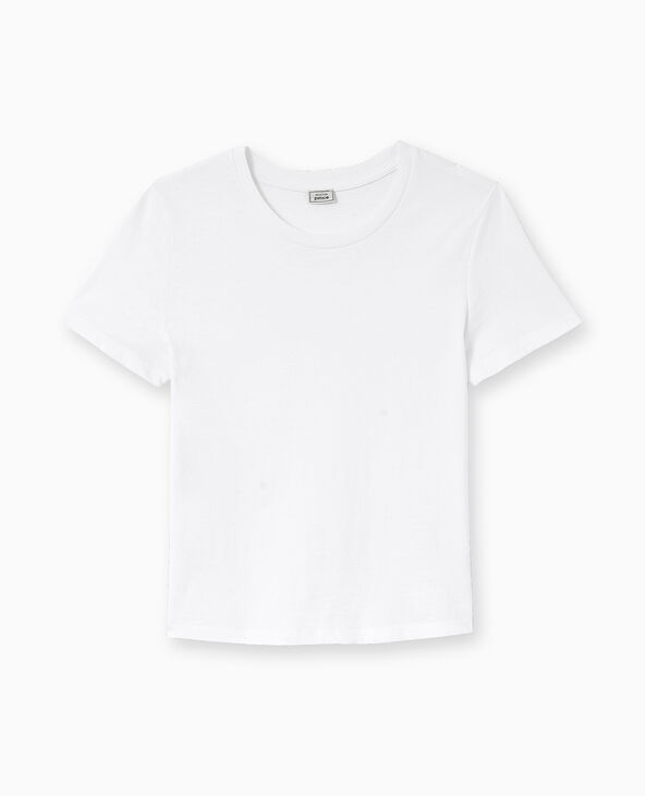 T-shirt basique col rond blanc - Pimkie