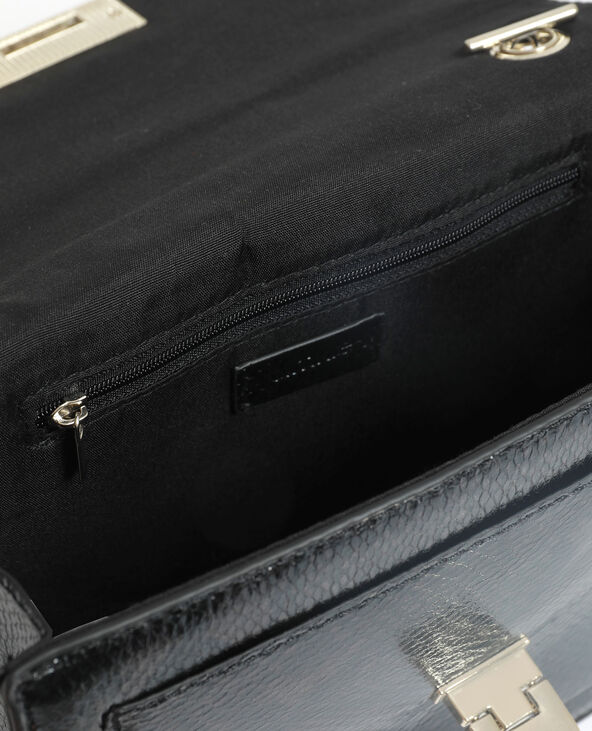 Sac en faux cuir python noir - Pimkie
