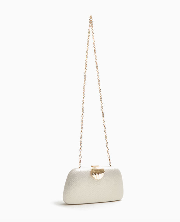 Sac boxy avec coquillage et chaine argenté - Pimkie