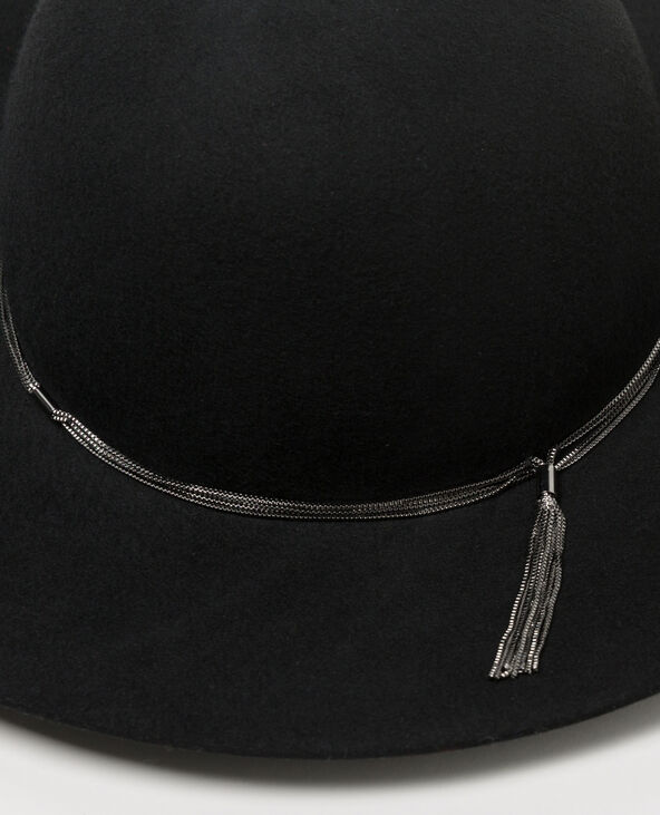Chapeau capeline à chaines noir - Pimkie