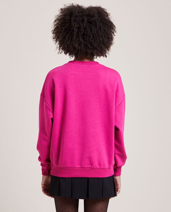 Sweat col rond rose fuchsia - Pimkie