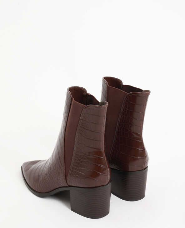 Boots croco marron - Pimkie