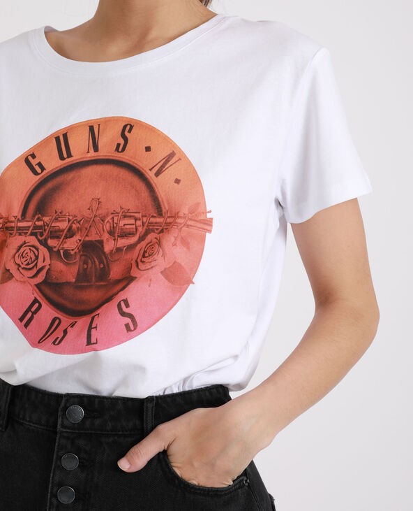 T-shirt Guns N'Roses blanc - Pimkie