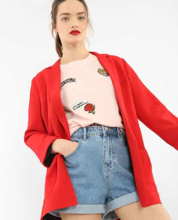 Blazer en crêpe rouge - Pimkie
